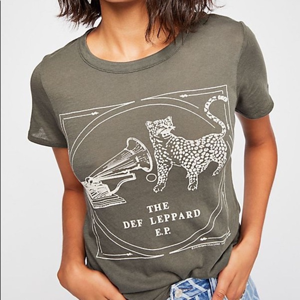 Free People Def Leppard Cozy Shirt